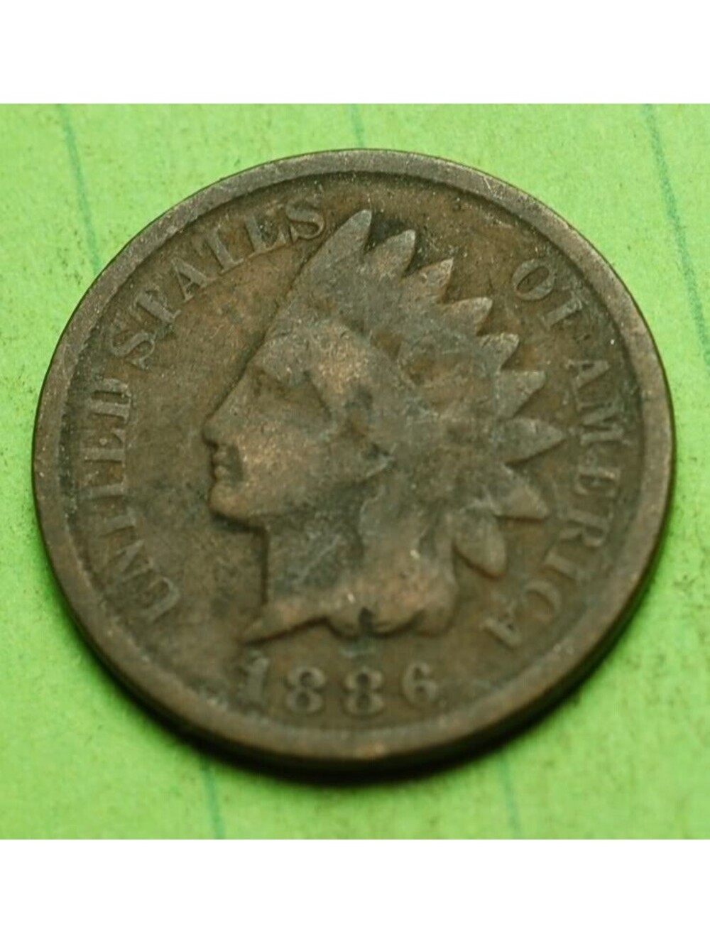 W915 1886 ✨✨TYPE 2 ✨✨Indian Head Cent Penny 1c - Check Out Our Other Listings!!